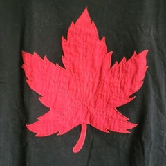 Hudson’s Bay Co. Canada Olympics Size Medum Black w/ Red Maple Leaf Short Sleeve