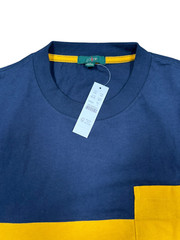 J.Crew yellow Red And Navy Stripe Short Sleeve Men T-Shirt Size Large