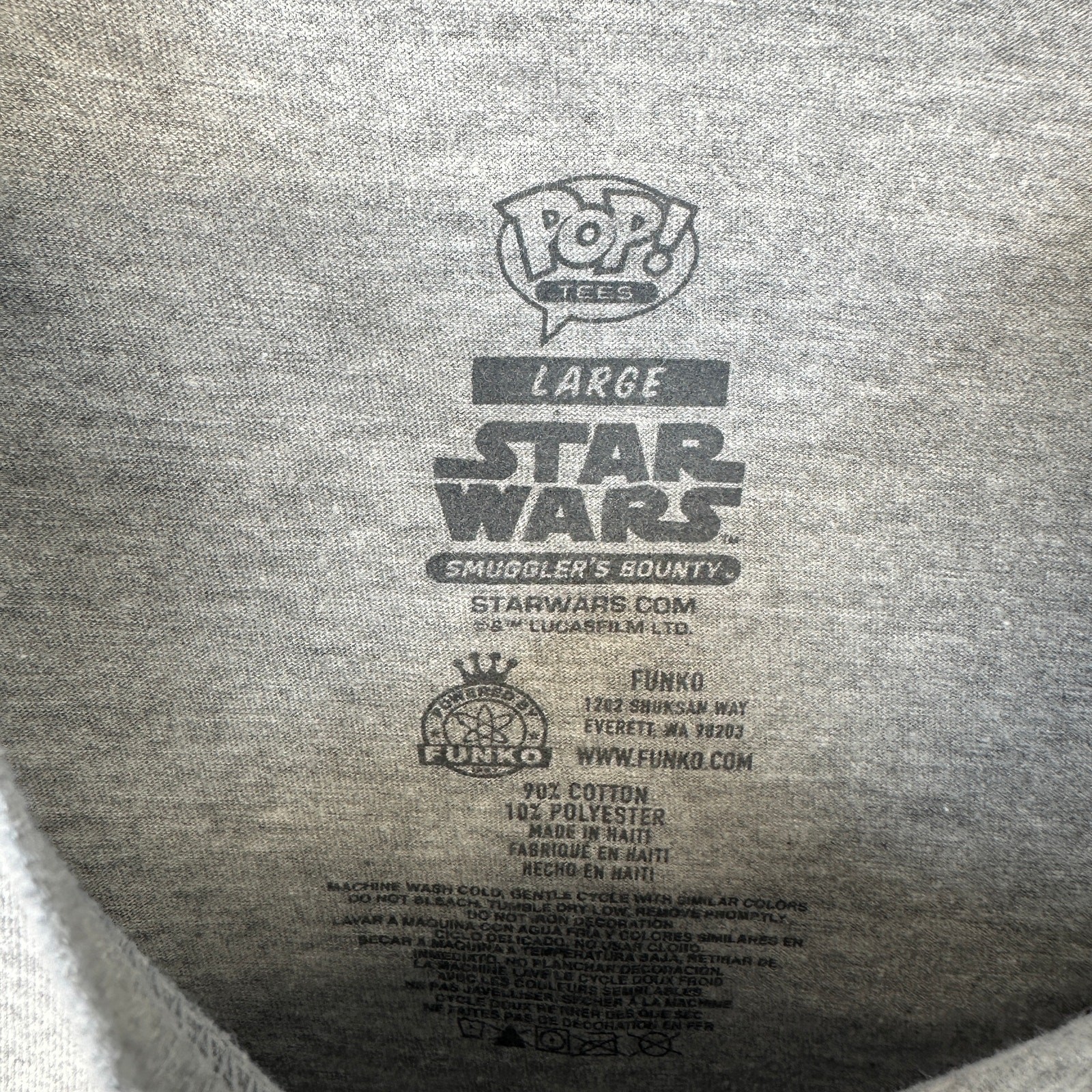 Star Wars T-Shirt Mens Large Gray Pop Battle Of The Death Star Vader Vs Kenobi gallery