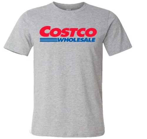 Costco Wholesale Logo Men’s Grey T-Shirt Size S-5XL