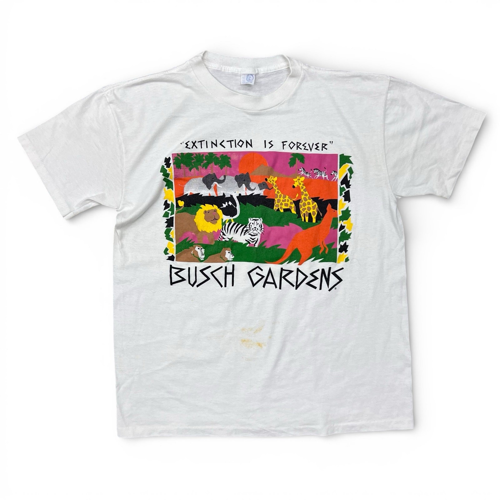 Vintage Extinction Is Forever Busch Garden Tiger Nature T Shirt Single Stitch M gallery