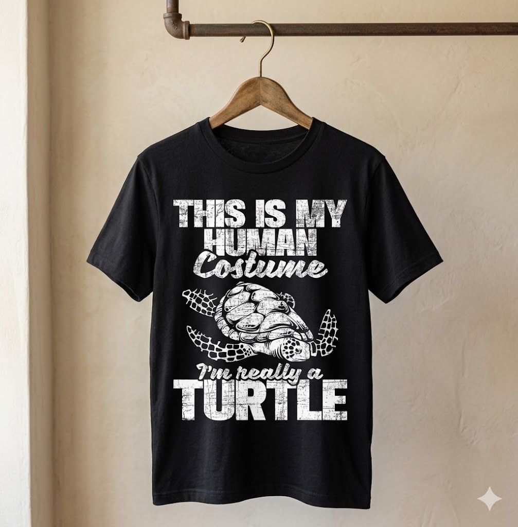 This Is My Human Costume I'm Really A Turtle - Ocean Lover T-Shirt - H071 gallery