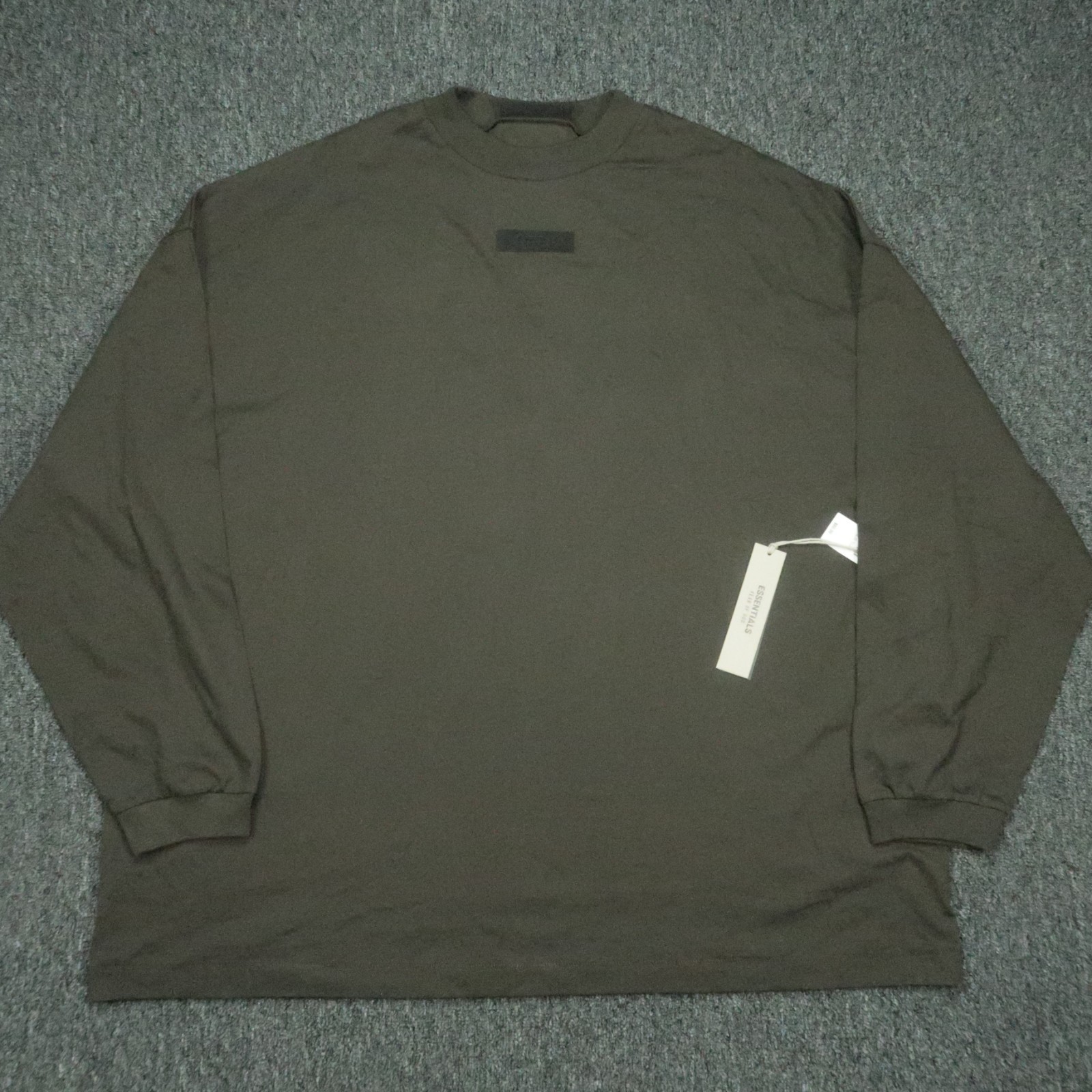 Fear Of God Shirt Men Extra Large Green Long Sleeve Tee FOG Essentials Oversized