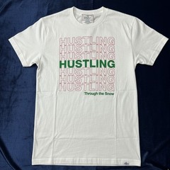 Men’s Kid Dangerous “Hustling Through the Snow” Tee SMALL White Holiday NWT