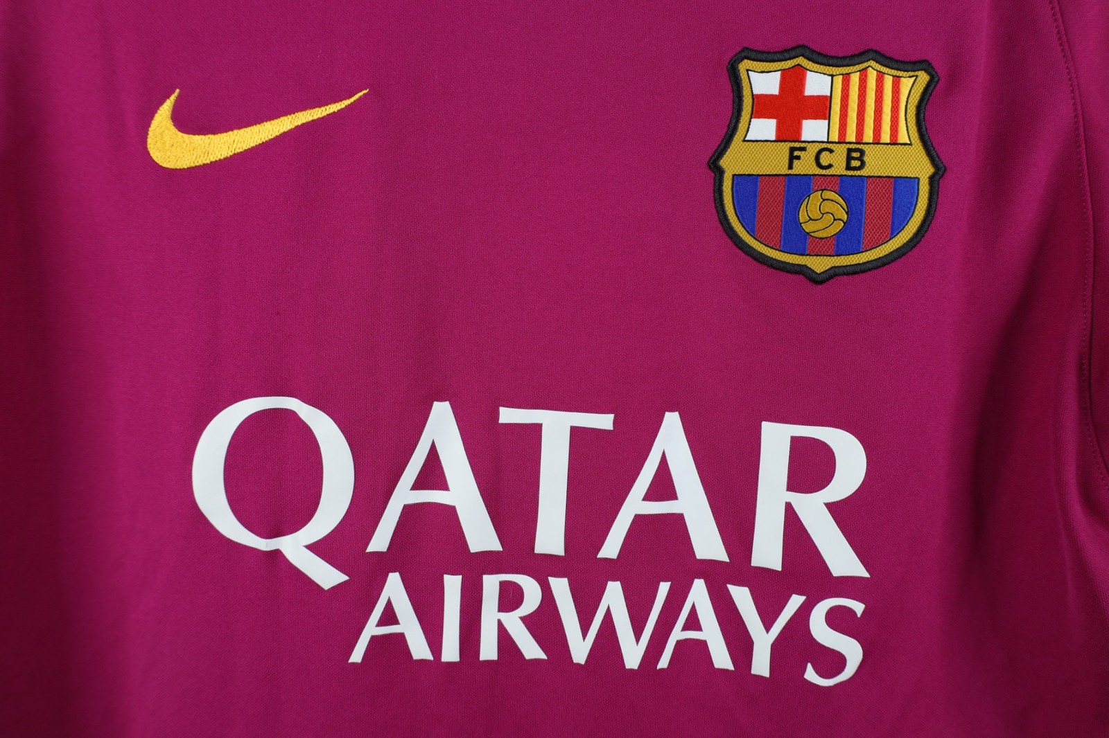 Nike FC Mens Medium Distressed FC Barcelona Soccer Jersey Shirt Training Purple gallery