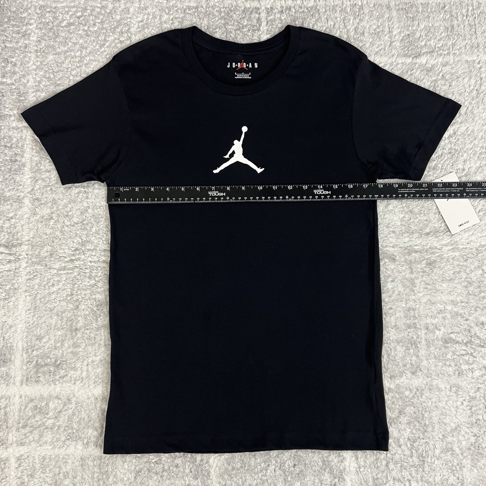 Air Jordan Shirt Dri-Fit Mens Small Jumpman Logo Black Graphic Tee NWT gallery