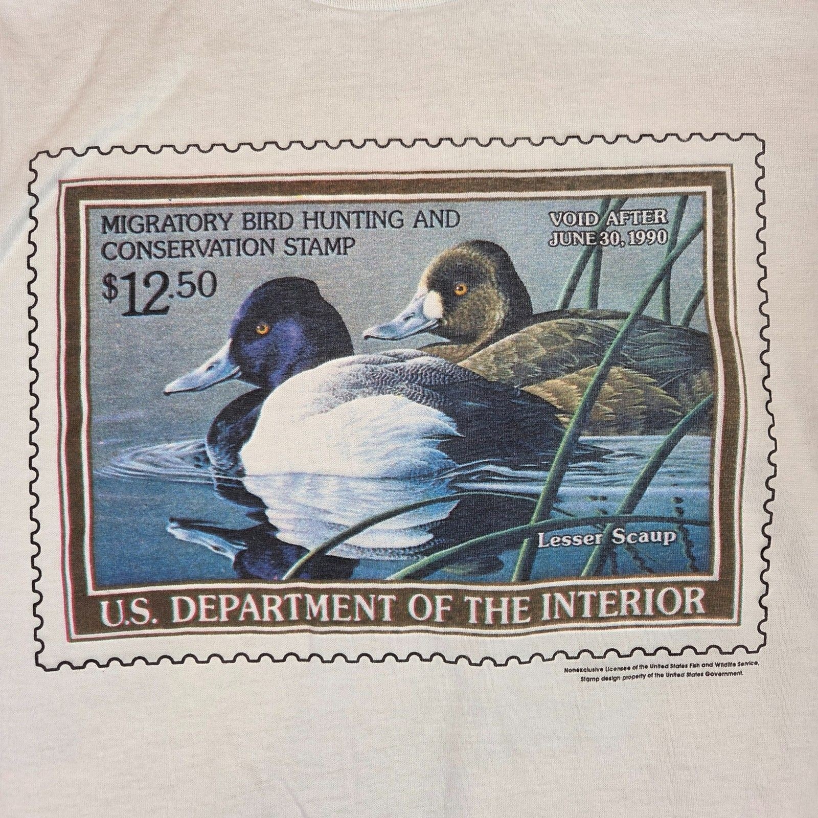 Vintage 90s Screen Stars Duck Stamp T Shirt XL USA Single Stitch Graphic Tee gallery