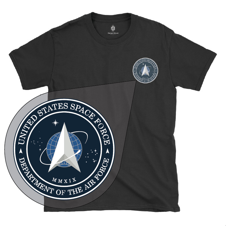 Official United States Space Force Patch Logo T-Shirt & Decal gallery