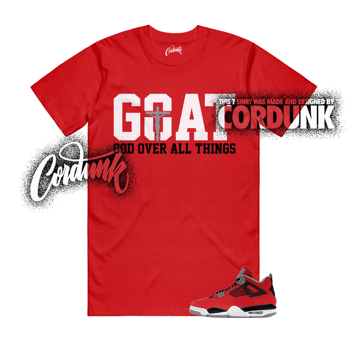 4 Toro Bravo Fire Red White Black Cement Grey 2026 T Shirt Match GOAT gallery