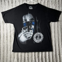IV Letter Word Black Short Sleeve T-shirt AOP Adult L Cotton