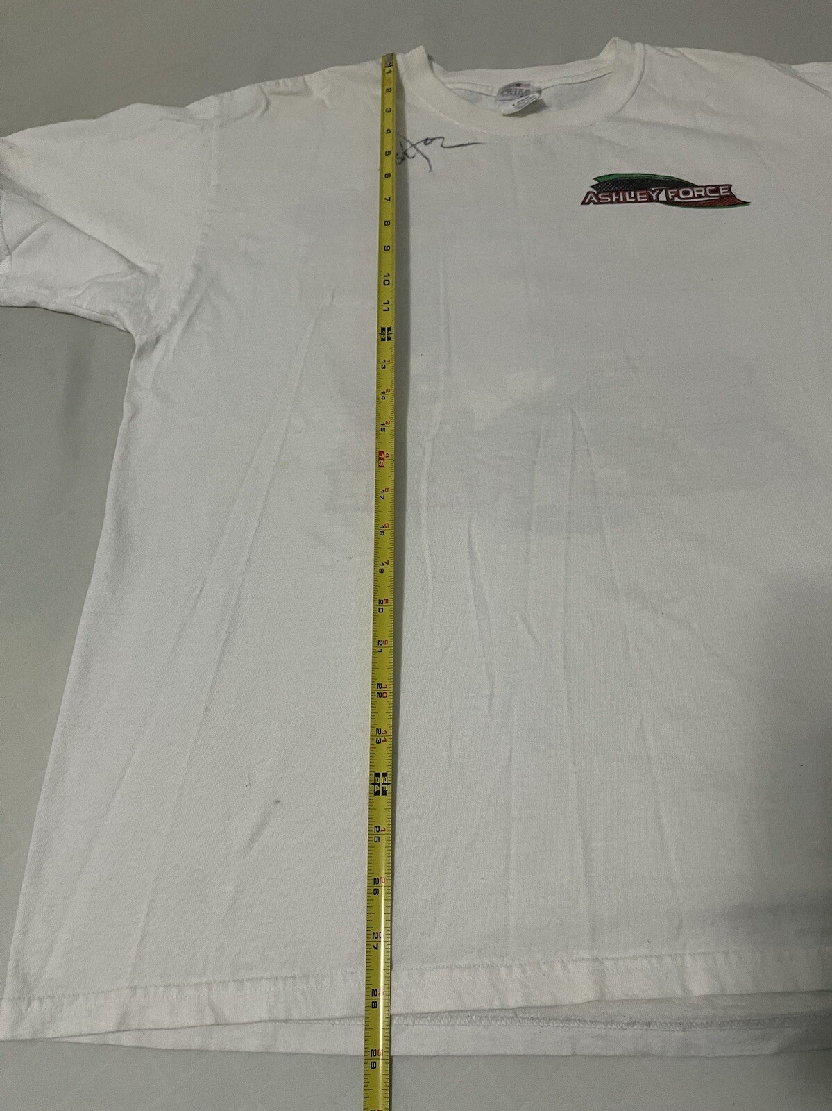 Vtg John Ashley Force Father Like Daughter Faded Racing Shirt XL Signed NASCAR gallery