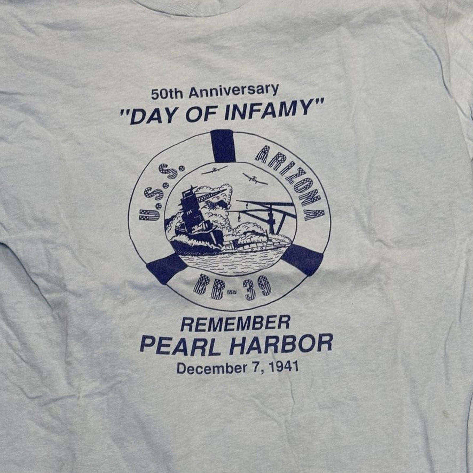 Vintage 1991 Pearl Harbor Atomic Bomb T-Shirt Single Stitch Deadstock Hanes XL gallery