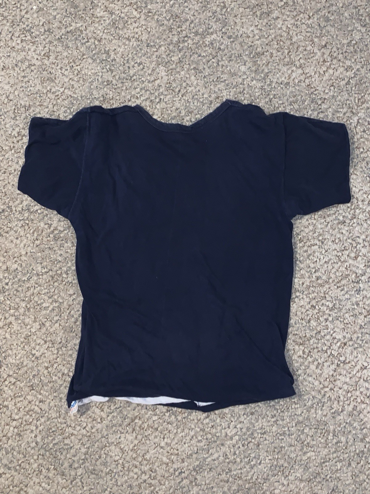 Vtg 70s Champion Reversible Double Face College P.E. Gym T Shirt Sz S Blue Bar gallery