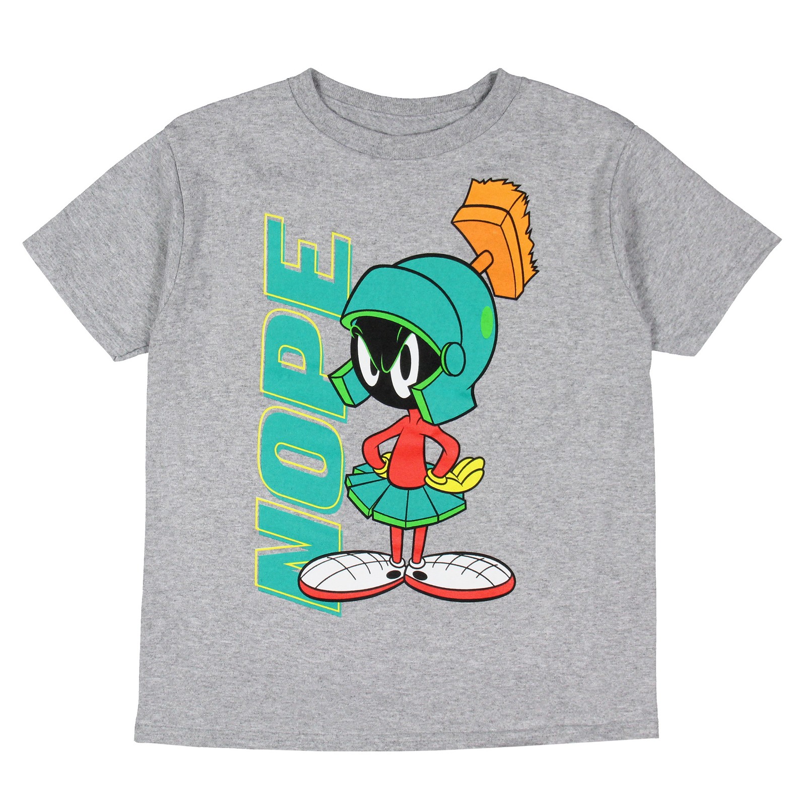Looney Tunes Boys' Marvin the Martian Character NOPE T-Shirt Top Crewneck (4) gallery