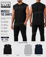 PROCLUB HEAVY WEIGHT SOLID PLAIN COTTON SLEEVELESS MUSCLE TEE SHIRTS SIZE M- 7XL