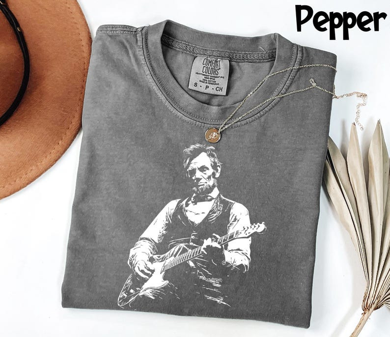 Comfort Colors Abraham Lincoln Guitar Shirt, Funny President T-Shirt gallery