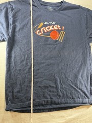 Antigua & Barbuda “Let’s Play Cricket!” T-Shirt XL Navy Blue 100% Cotton Vintag