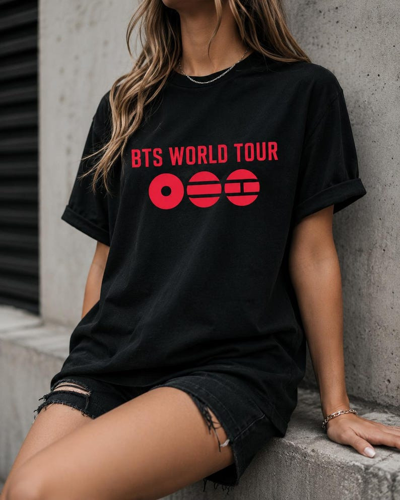 BTS World Tour 2026 T-Shirt Kpop Fan Merch Unisex Oversized Graphic Tee Gift gallery