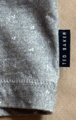 Ted Baker Men’s Pocket Tee Casual Shirt Size 5 (XL) Gray White Short Sleeve