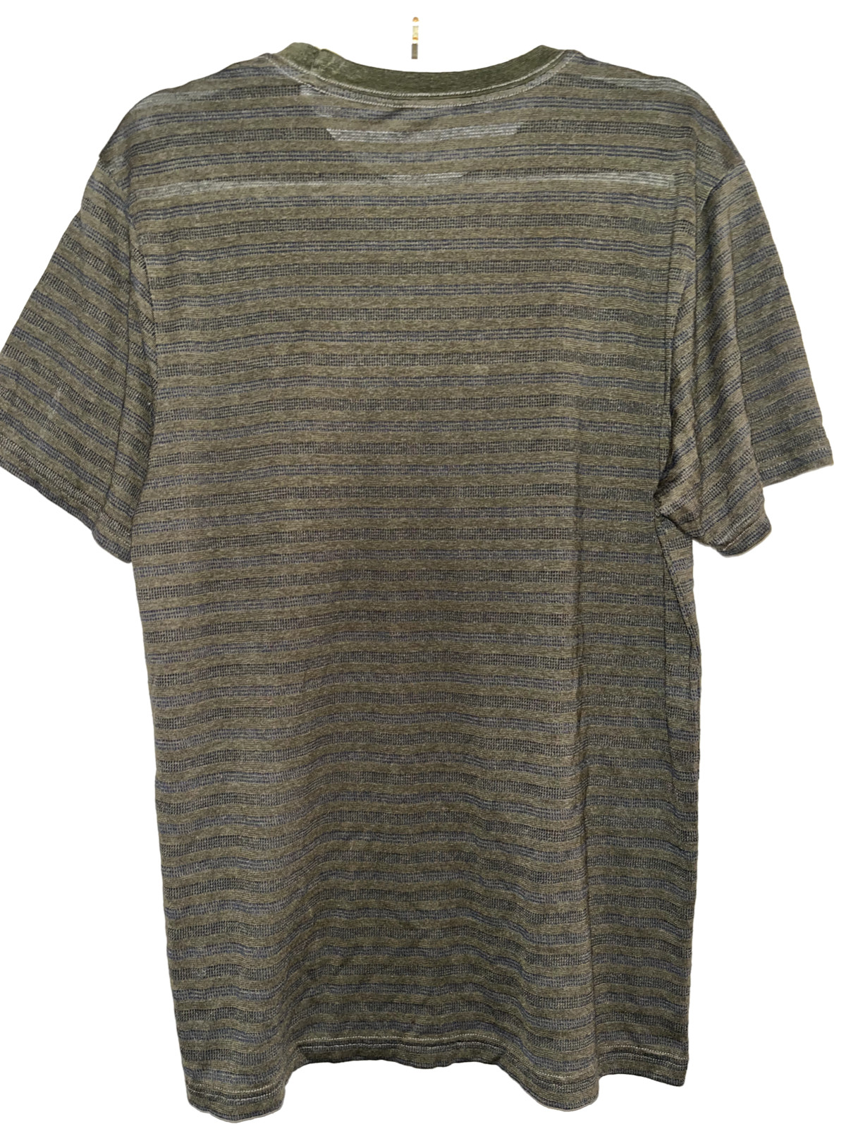 PRANA Men's Cardiff Green Striped Hemp Tencel Short Sleeve Pocket T-Shirt L gallery