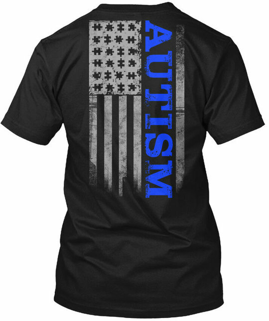 Autism Blue Flag T-Shirt Made in the USA Size S to 5XL gallery