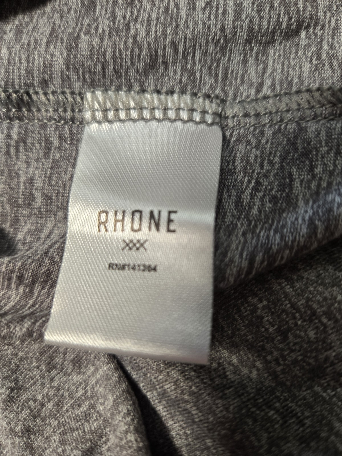 Rhone Reign Long Sleeve Shirt Large Gray Heathered Performance Crewneck Mens gallery