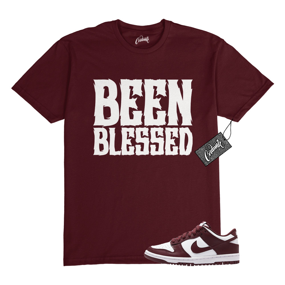 Dunk Team Red White Low Maroon Burgundy T Shirt Match BB