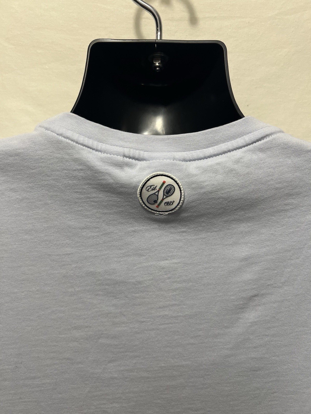 LACOSTE ROLAND GARROS Clube Crew Neck T-Shirt Relax Fit 4 Sz Medium S/S Blue D2 gallery