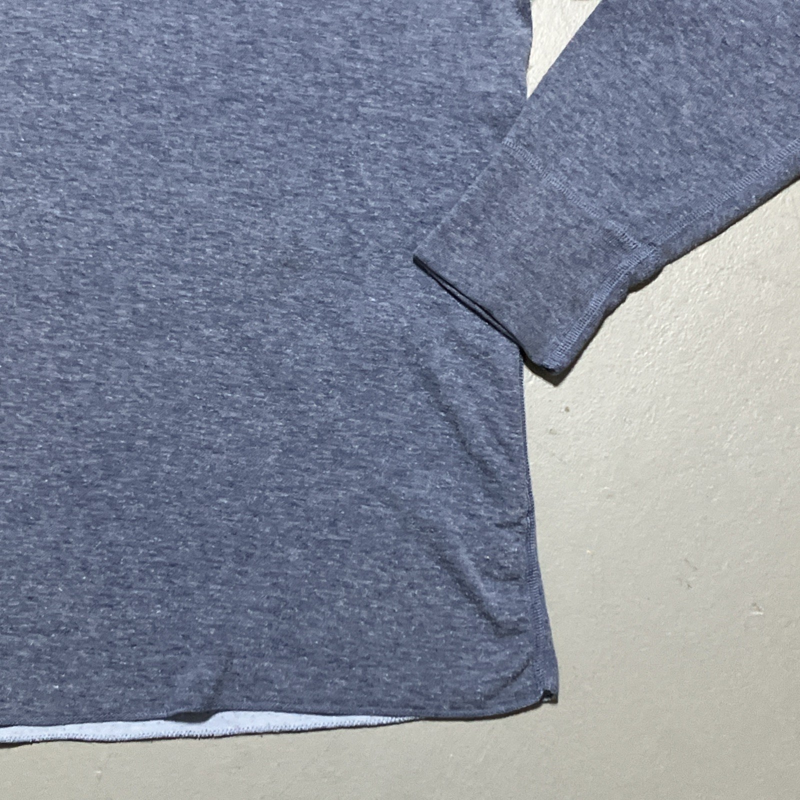 L.L. Bean Two-Layer River Driver's Shirt Sz L Tall Blue Wool Blend Henley gallery