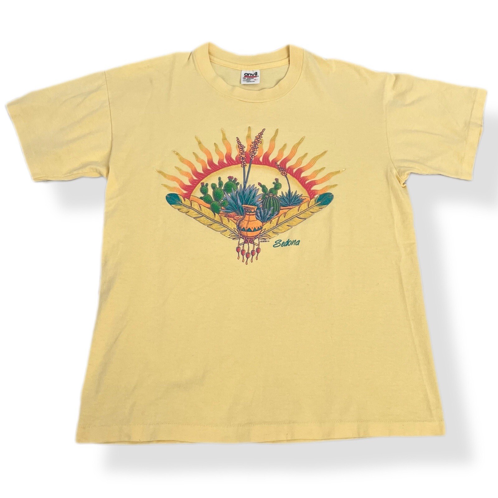 Vintage 90's ANVIL T Shirt 1995 Sedona AZ Made USA Single Stitch Men's LARGE gallery