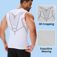 Mens Compression Sport Vest Tight Tank Base Layer Sleeveless T-Shirt Singlet Top