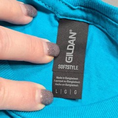 Game Day Blue Destination Shirt Classic Short Sleeve Soft Style Crew Mens Size L