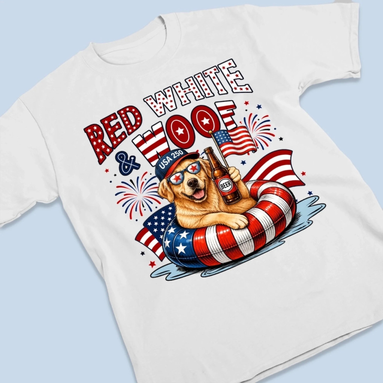 America Anniversary Gifts For Dog Lover White Short Sleeve All Size S-234XL