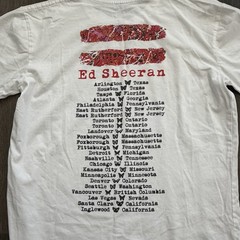 Ed Sheeran Mathematics Tour Shirt Medium White Pop Music Streetwear Band Tee