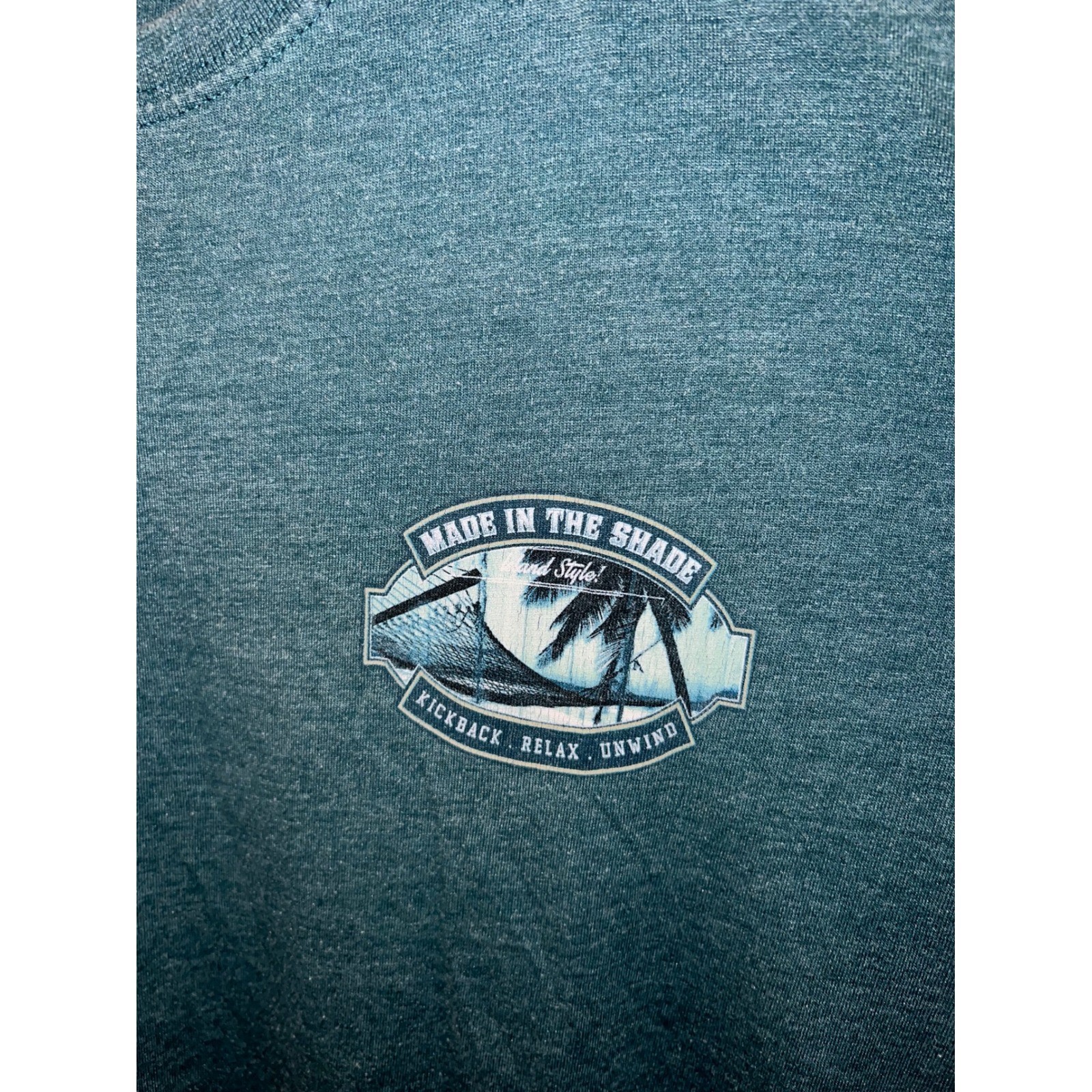 Newport Blue Mens Made In The Shade Graphic Tee Heather Teal Green Large gallery