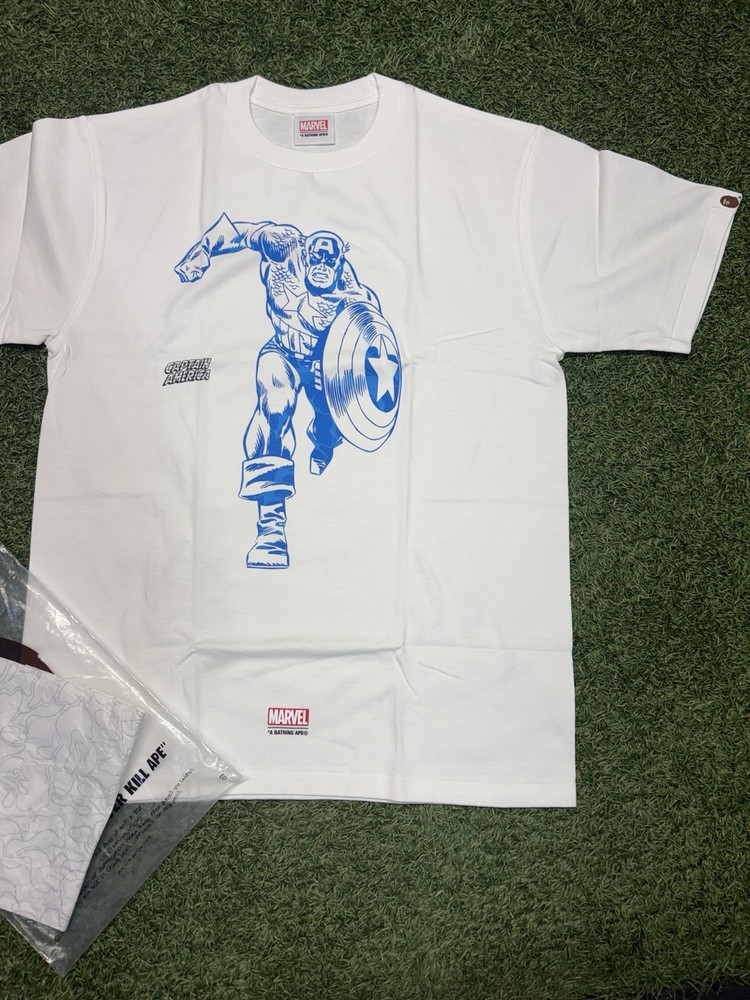 A Bathing Ape x Marvel Captain America T-Shirt Size M