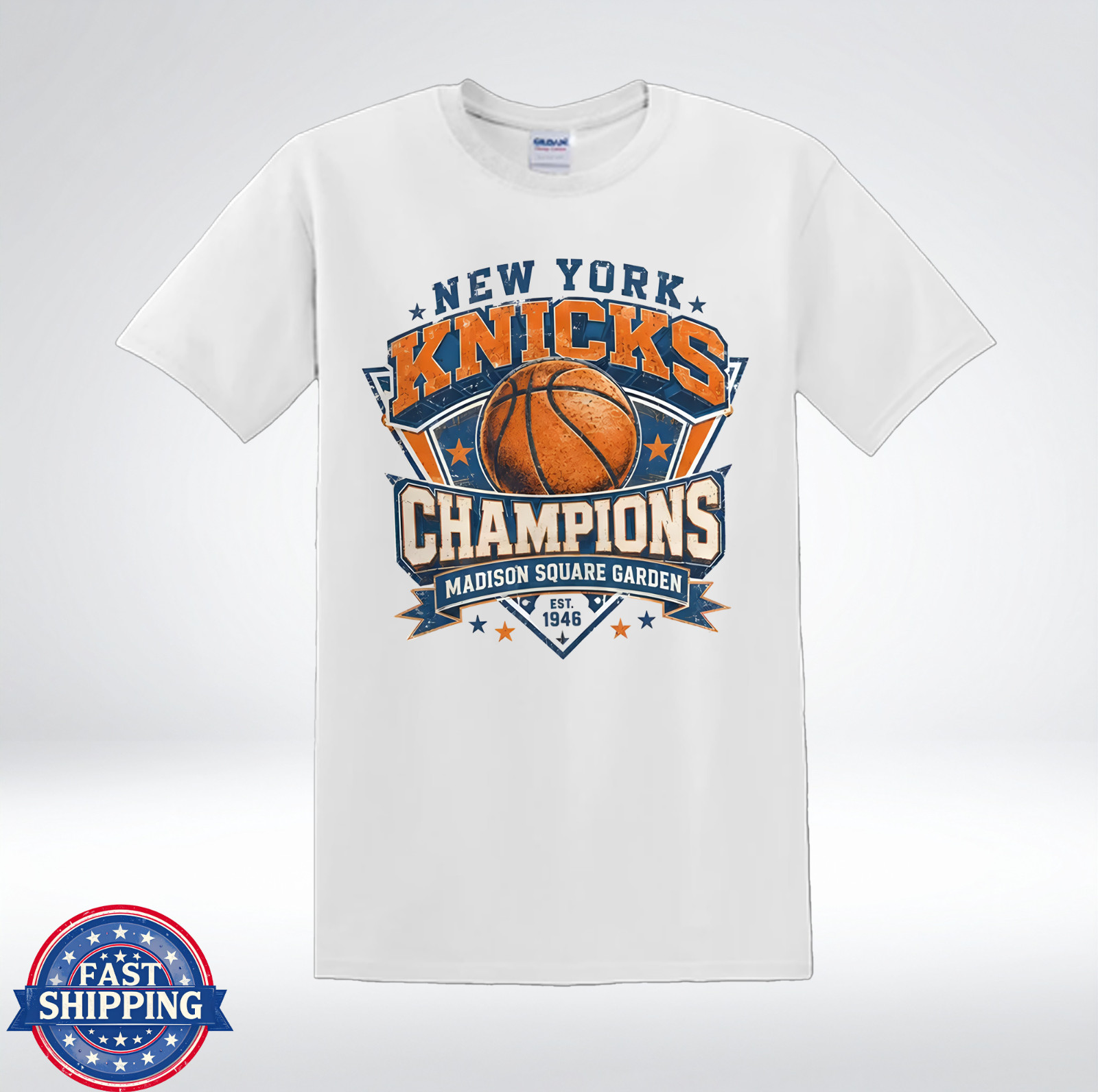 NY Basketball Victory Retro Championship Style T-Shirt gallery