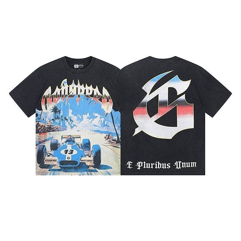 Graphite Design Tee Shirt with race cars design gallery