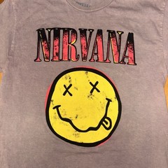 Vintage Nirvana Small Tshirt Unisex grey Rn#90355