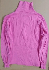 Vtg Pink Turtle Neck Single Stitch 20 Pit 25 Long No Size Tag No Brand