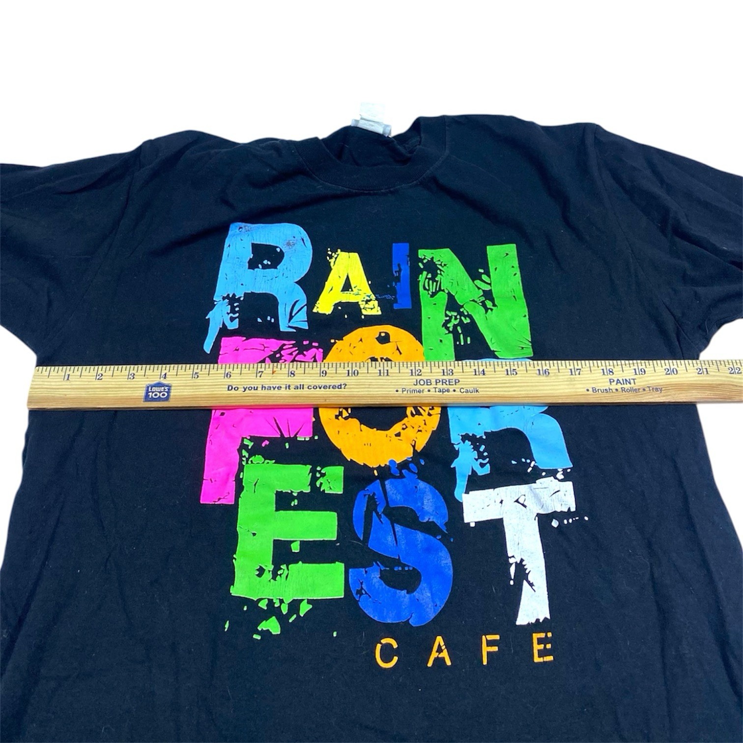 Vintage 90s Rainforest Cafe T-Shirt Men’s LARGE Black Logo Animals 100% Cotton gallery