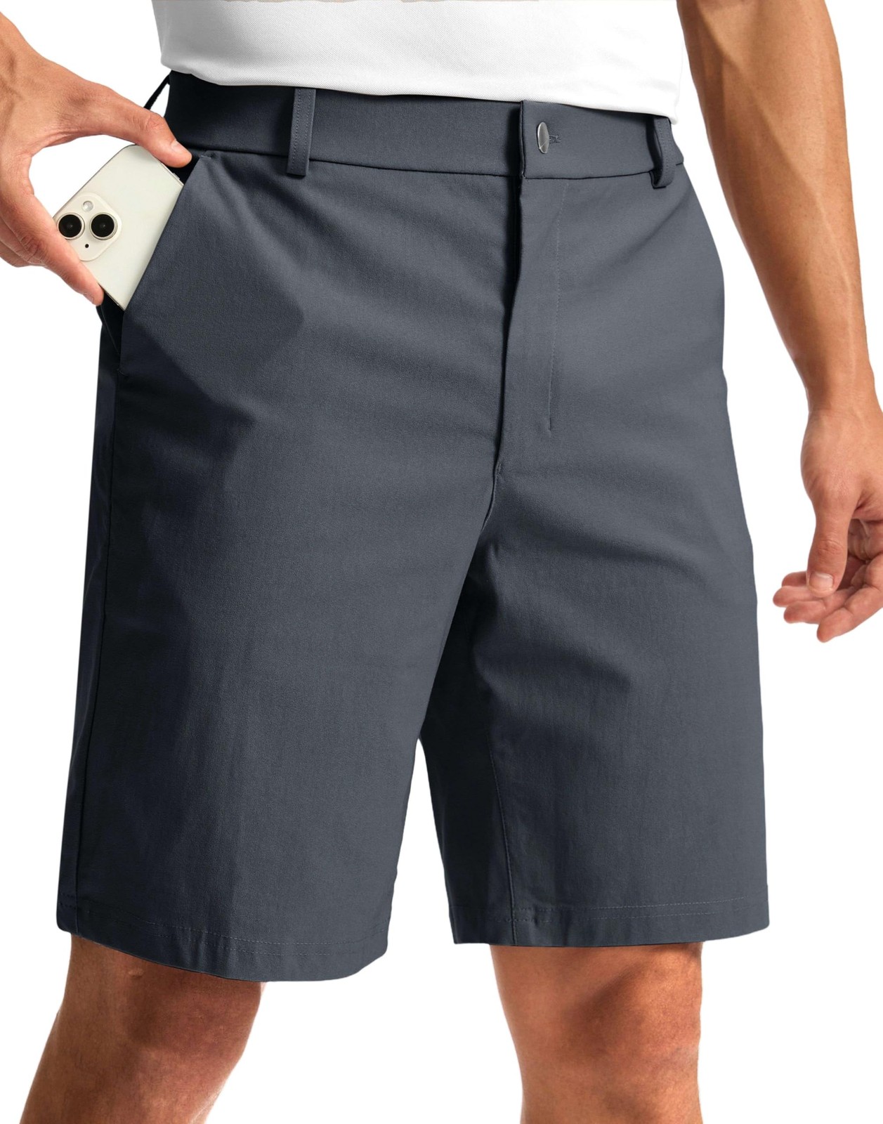 Men’s Golf Dress Shorts 5″/ 7″/ 9″ Stretch Casual Work Flat Front Shorts for …