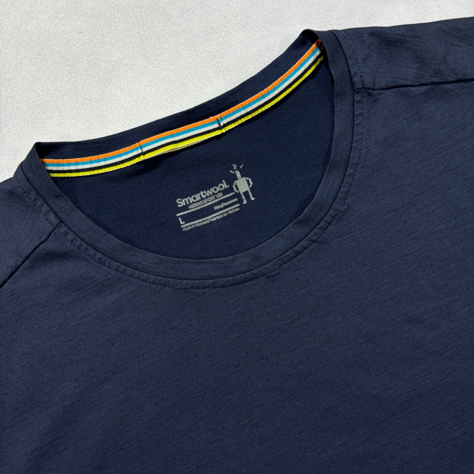 Smartwool T-Shirt Men's Large Merino Sport 150 Navy Blue Wool Blend Base Layer gallery