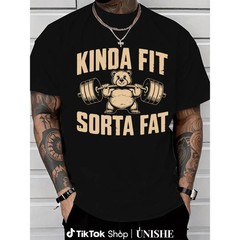 Funny Weightlifting Bear Tee – Cotton Heavyweight Oversized Gym Shirt