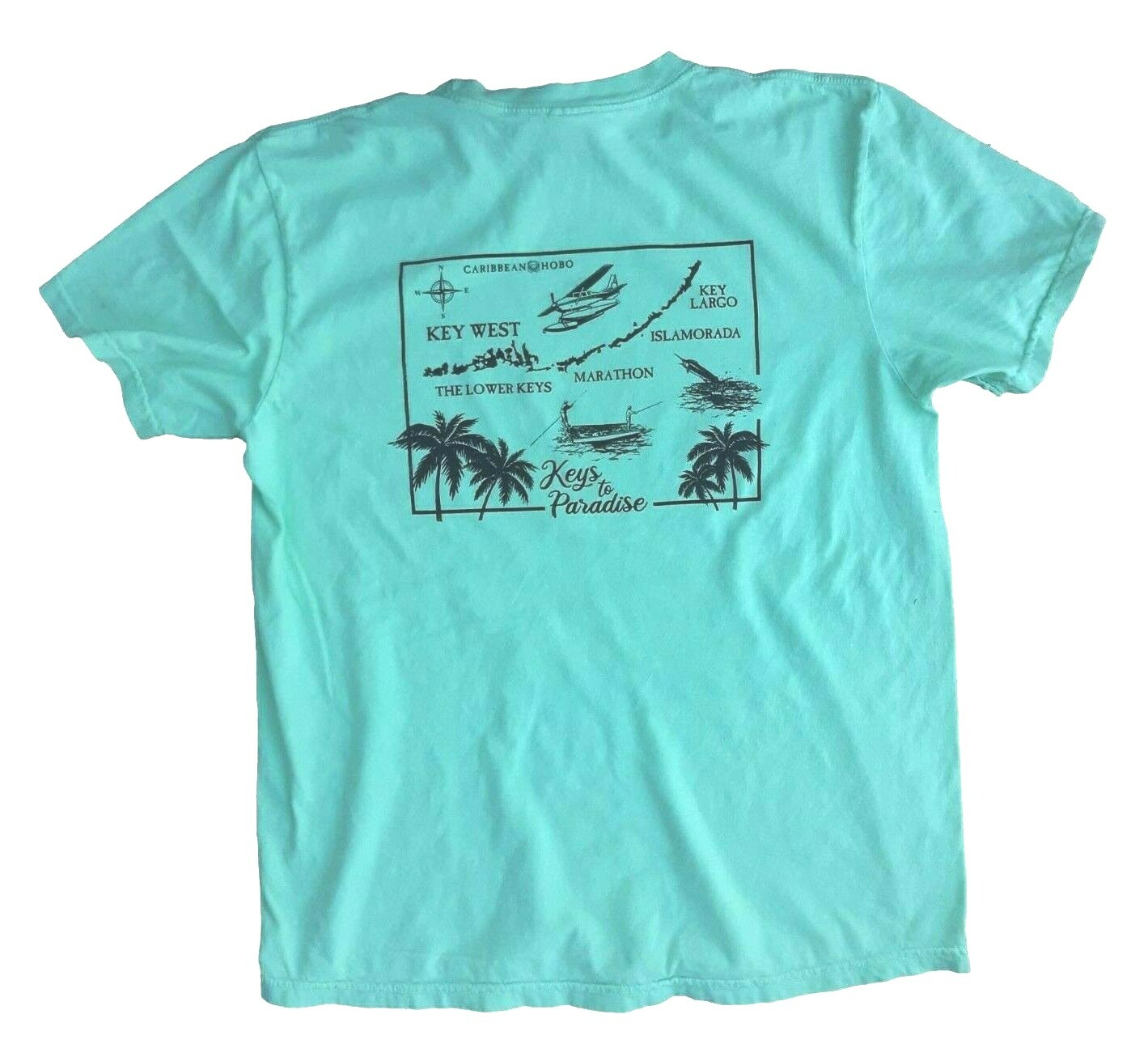 Caribbean Hobo Keys to Paradise T-shirt key west islands Florida Pirate Rum fish gallery