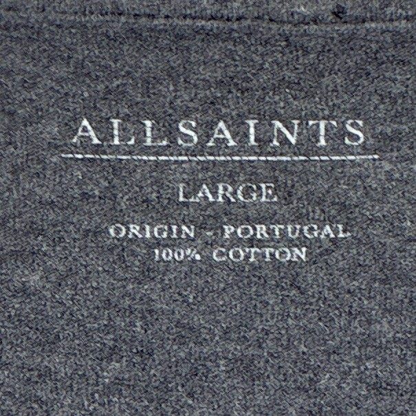 All Saints Tshirt Men L Gray Embroidered Skull Luxury Hipster Punk Streetwear gallery