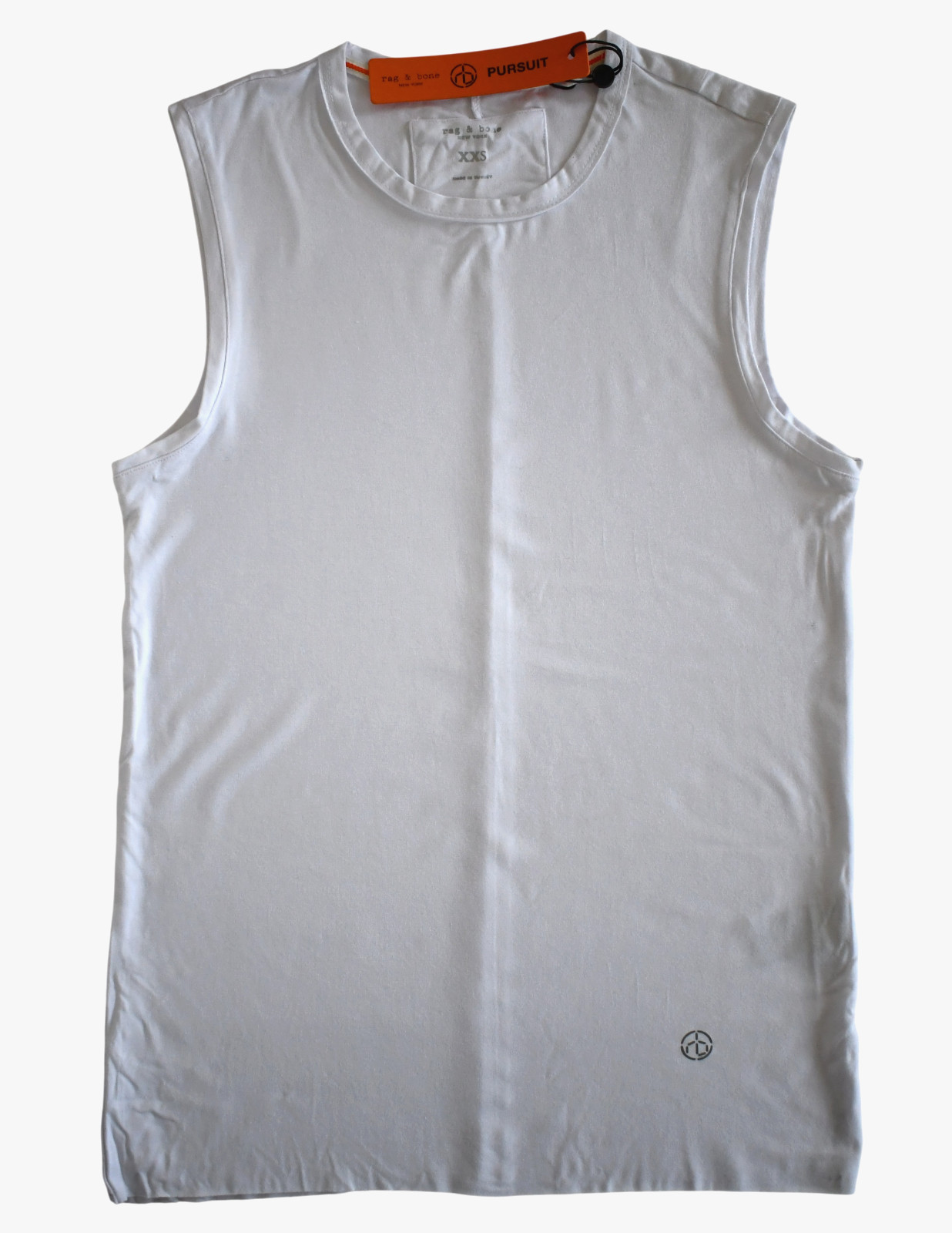 NEW RAG & BONE PURSUIT HAYDON White TECH JERSEY Men's TANK Tee T-Shirt XXS/2XS gallery