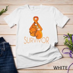 Leukemia Awareness Survivor Orange Ribbon Boxing Gloves Unisex T-shirt