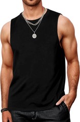 Men’s Tank Tops Sleeveless Quick Dry Polyester Solid Color Summer Beach Sports