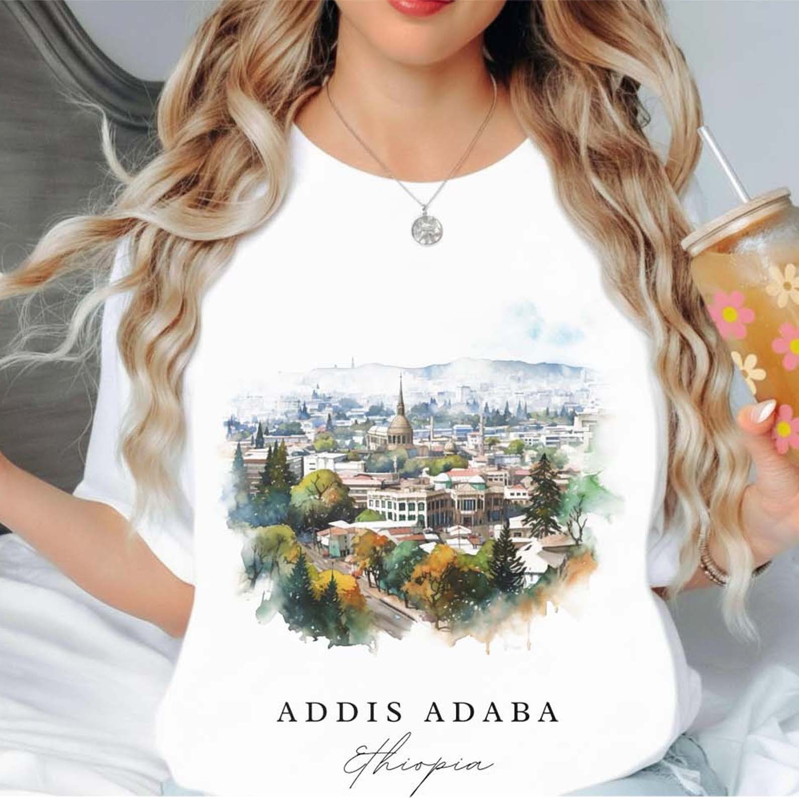 Addis Ababa Unisex Shirt Travel Gift Ethiopia Trip Lovers Souvenir Tee